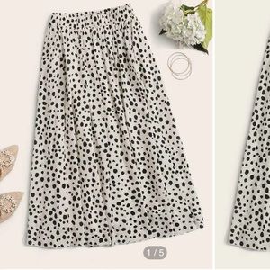 Dalmatian print midi skirt